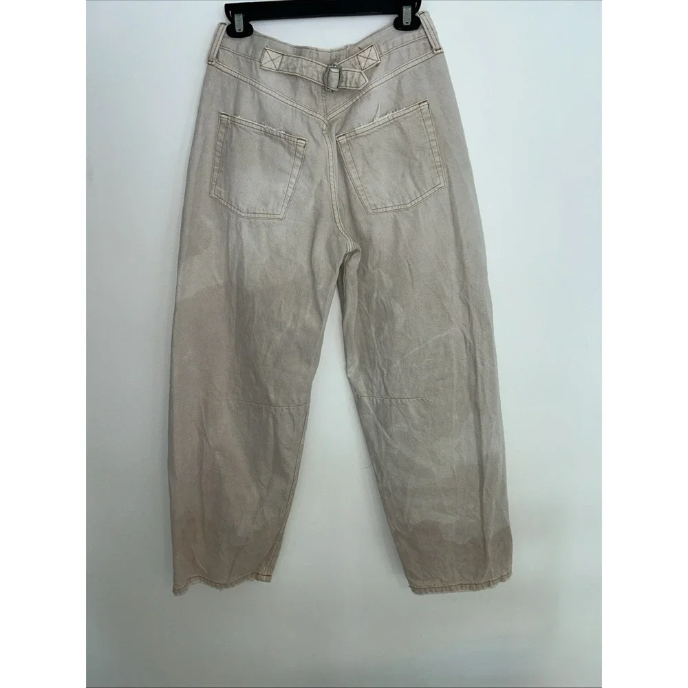 BDG Urban Outfitters 28W 32L Women's Baggy Cargo Pants Light Tan Wide Leg‎
